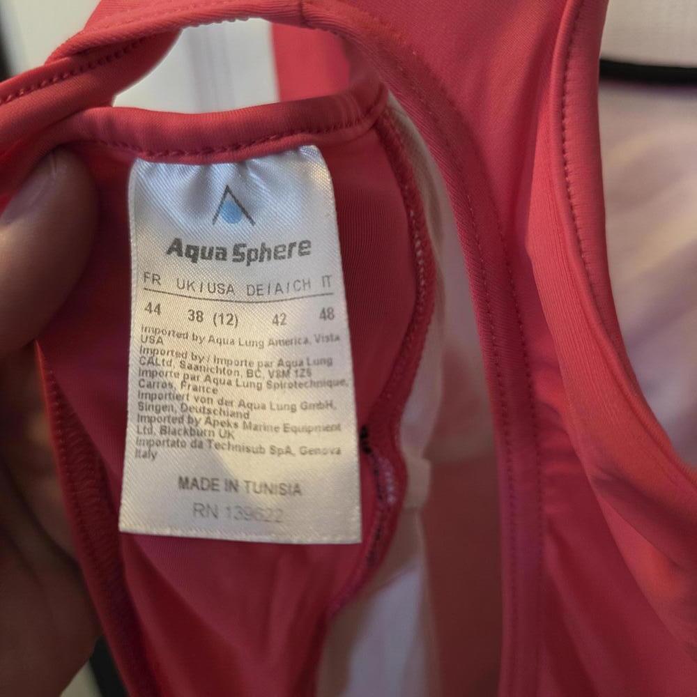 Aqua Sphere Women's Pink One-Piece Swimsuit with Racerback-12 - Picture 4 of 8